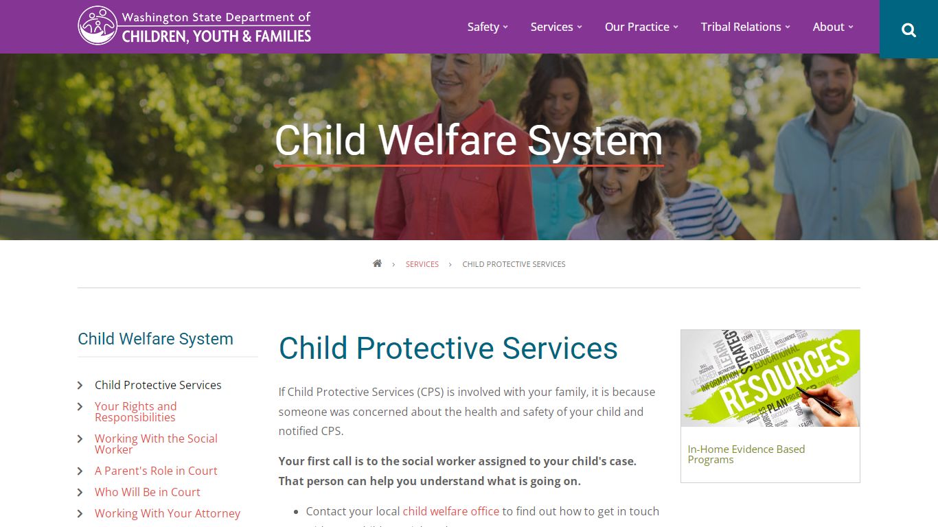 Child Protective Services | Washington State Department of Children ...